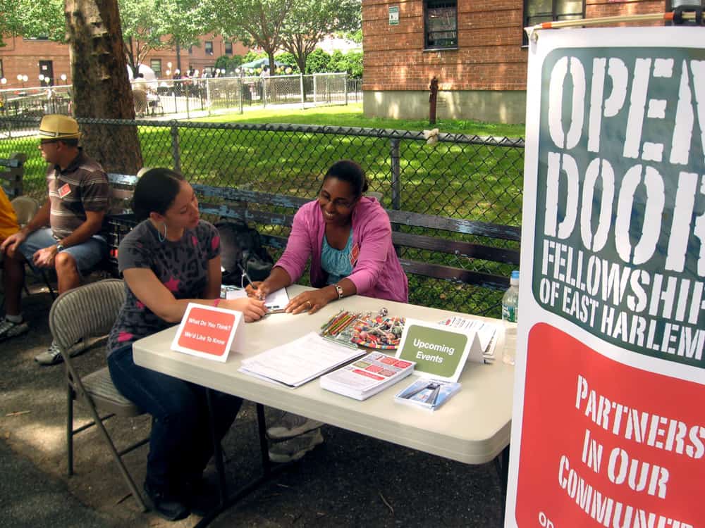 Open Door Fellowship community outreach | East Harlem, New York City, U.S.A. | Photo provided by author